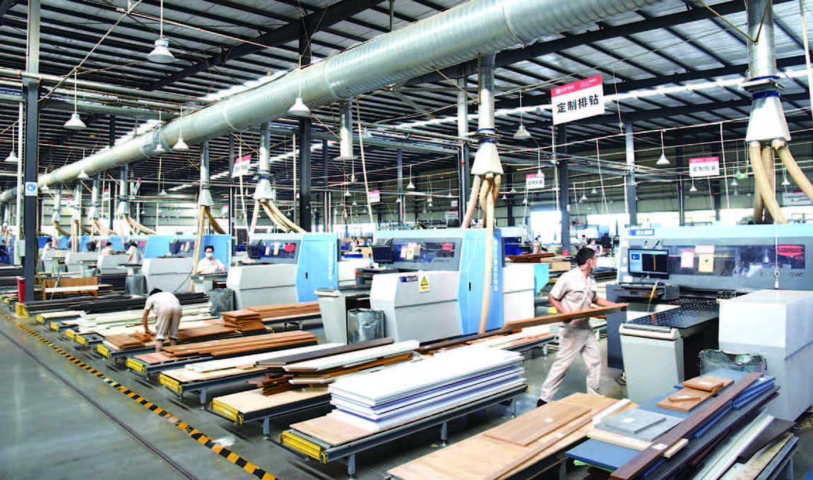 亚度家具智能生产车间